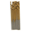 High Speed Steel Ti-coated Straight Shank Twist Drill Bit Set for PCB Drilling - 50PCS