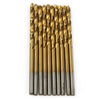 High Speed Steel Ti-coated Straight Shank Twist Drill Bit Set for PCB Drilling - 50PCS