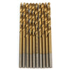 High Speed Steel Ti-coated Straight Shank Twist Drill Bit Set for PCB Drilling - 50PCS