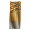 High Speed Steel Ti-coated Straight Shank Twist Drill Bit Set for PCB Drilling - 50PCS
