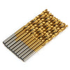 High Speed Steel Ti-coated Straight Shank Twist Drill Bit Set for PCB Drilling - 50PCS
