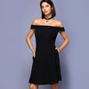 Off The Shoulder Mini A-Line Skater Dress