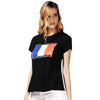 Women's Chic Round Neck Short Sleeve Flag Pattern T-Shirt