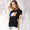 Women's Chic Round Neck Short Sleeve Flag Pattern T-Shirt