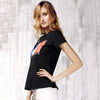 Women's Chic Round Neck Short Sleeve Flag Pattern T-Shirt