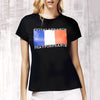 Women's Chic Round Neck Short Sleeve Flag Pattern T-Shirt