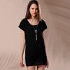 Scoop Neck Short Casual Tie-Side T-Shirt Dress