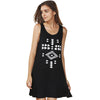 Trendy Scoop Neck Sleeveless Geometry Print Women's Dress