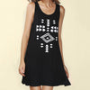 Trendy Scoop Neck Sleeveless Geometry Print Women's Dress