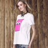 Women's Fashionable Monster Eyes Print Round Neck T-Shirt