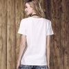 Women's Fashionable Monster Eyes Print Round Neck T-Shirt