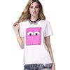 Women's Fashionable Monster Eyes Print Round Neck T-Shirt
