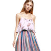 Cami Bird Print Layered Chiffon Top