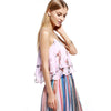 Cami Bird Print Layered Chiffon Top