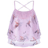 Cami Bird Print Layered Chiffon Top