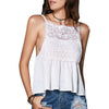 Sweet Spaghetti Strap Lace Openwork See-Through Women's Tank Top