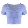 Fashionable Contracted Striped Short T For Women