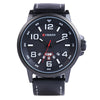 CURREN 8240 Fashion Water Resistant Male Quartz Watch with Leather Strap