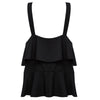 Trendy Spaghetti Strap Ruffle Tank Top for Women