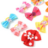 50pcs Mixed Colors Cute Pet Headwear Bow Butterfly Knots Rubber Band