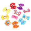 50pcs Mixed Colors Cute Pet Headwear Bow Butterfly Knots Rubber Band