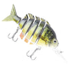 PROBEROS 10CM 6 Part Long Lip Weever Shape Crankbait Hook Lure Fishing Bait for Outdoor Activity