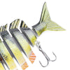 PROBEROS 10CM 6 Part Long Lip Weever Shape Crankbait Hook Lure Fishing Bait for Outdoor Activity