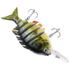 PROBEROS 10CM 6 Part Long Lip Weever Shape Crankbait Hook Lure Fishing Bait for Outdoor Activity