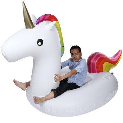 Inflatable Giant Unicorn Floating Rideable Swimming Pool Toy Float Raft
