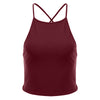 Sexy Spaghetti Strap Backless Pure Color Tank Top for Women