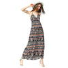 Halter Printed Ankle-Length Dress
