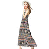 Halter Printed Ankle-Length Dress