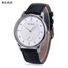 READ R6025G Men Quartz Watch Genuine Leather Band Sapphire Mirror 3ATM Wristwatch
