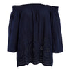 Casual Off The Shoulder Hollow Out Loose T-shirt for Women
