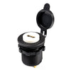 C938 5V 2.1A Single USB Vehicle Power Plug Blue Work Light Water Resistant Motorcycle Socket