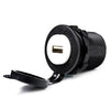 C938 5V 2.1A Single USB Vehicle Power Plug Blue Work Light Water Resistant Motorcycle Socket
