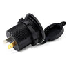 C938 5V 2.1A Single USB Vehicle Power Plug Blue Work Light Water Resistant Motorcycle Socket