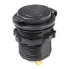 C941 5V 4.2A Double USB Vehicle Power Plug Blue Work Light Water Resistant Motorcycle Socket