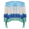 Chic Off The Shoulder 3/4 Sleeve Ombre Blouse for Women