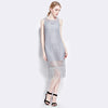 Stylish Round Collar Hollow Out Tassel Twinset Dress for Women