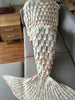 High Quality Fish Scale Shape Mermaid Tail Design Knitting Blanket For Adult