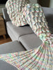 High Quality Fish Scale Shape Mermaid Tail Design Knitting Blanket For Adult