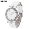 READ R6060L Female Quartz Watch Sapphire Mirror Imported Movt Artificial Rhinestone Dial Wristwatch
