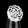 50pcs Hollow Rose Shape Decoration Paper Wine Glass Place Card