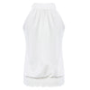 Sexy Halter Lace-up Pleated Slim Tank Top
