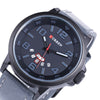 CURREN 8240 Fashion Water Resistant Male Quartz Watch with Leather Strap