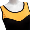 Active Round Collar Color Block Cut Out Jumpsuit for Women