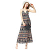 Halter Printed Ankle-Length Dress