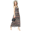 Halter Printed Ankle-Length Dress