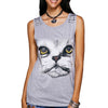 Casual Scoop Neck Printed Studded Tee For Women